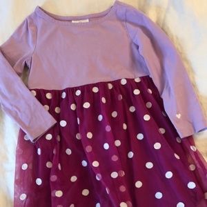 Hanna Andersson Lilac Tulle Dress Girls 100 4T